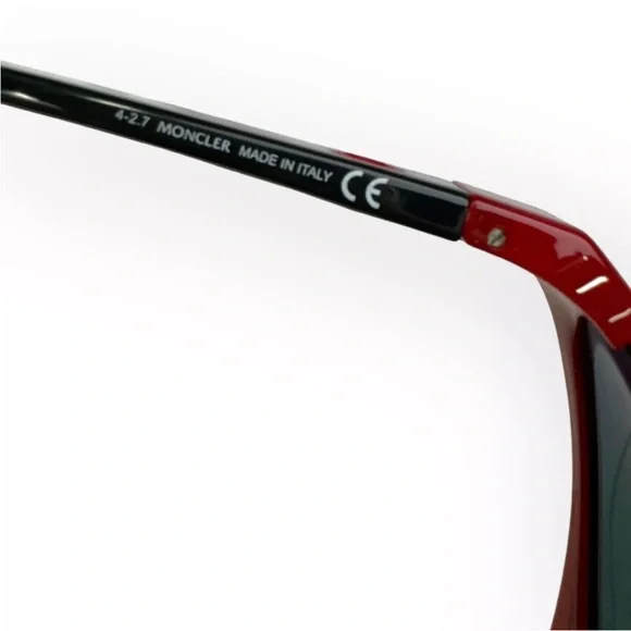 NEW MONCLER Sunglasses Red Shield Mirrored Grey (2 Lens) ML0050/S 68C 60 20 135